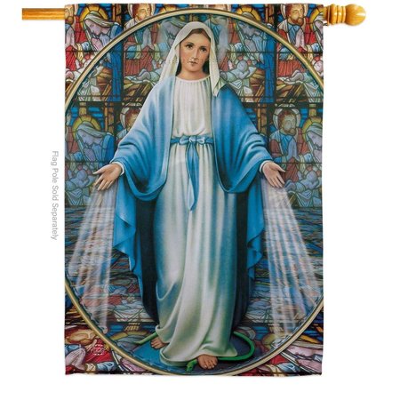 CUADRILATERO Our Lady of Grace Religious Faith Double-Sided Garden Decorative House Flag, Multi Color CU2502602